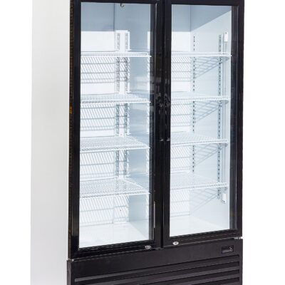 COMBISTEEL Réfrigérateur 2 portes en verre - 1120 x 595 x 1965 mm