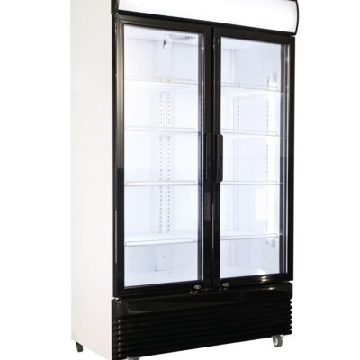 COMBISTEEL Réfrigérateur 2 portes en verre - 1120 x 595 x 2100 mm
