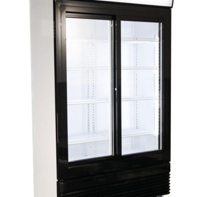 COMBISTEEL Réfrigérateur avec portes coulissantes en verres - 1120 x 595 x 2100 mm