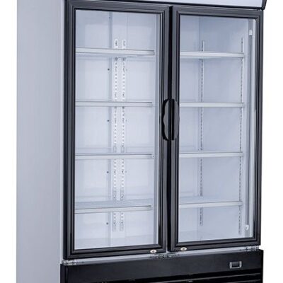 COMBISTEEL Réfrigérateur 2 portes en verre 1000L