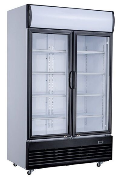 COMBISTEEL Réfrigérateur 2 portes en verre 1000L