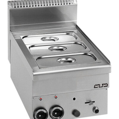MBM Bain-marie à gaz cuve GN 1/2 + GN 1/3