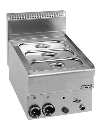 MBM Bain-marie à gaz cuve GN 1/2 + GN 1/3