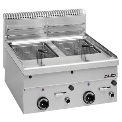 MBM - Friteuse double à gaz 2 paniers - 2x8L
