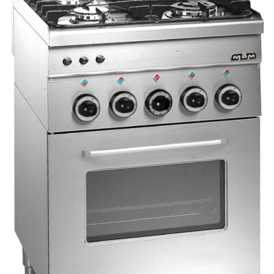 MBM Fourneau 4 feux vifs, allumage piezzo avec four gaz