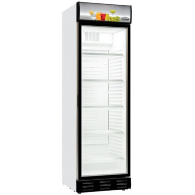 COMBISTEEL Réfrigérateur 1 porte en verre sens ouverture porte droite