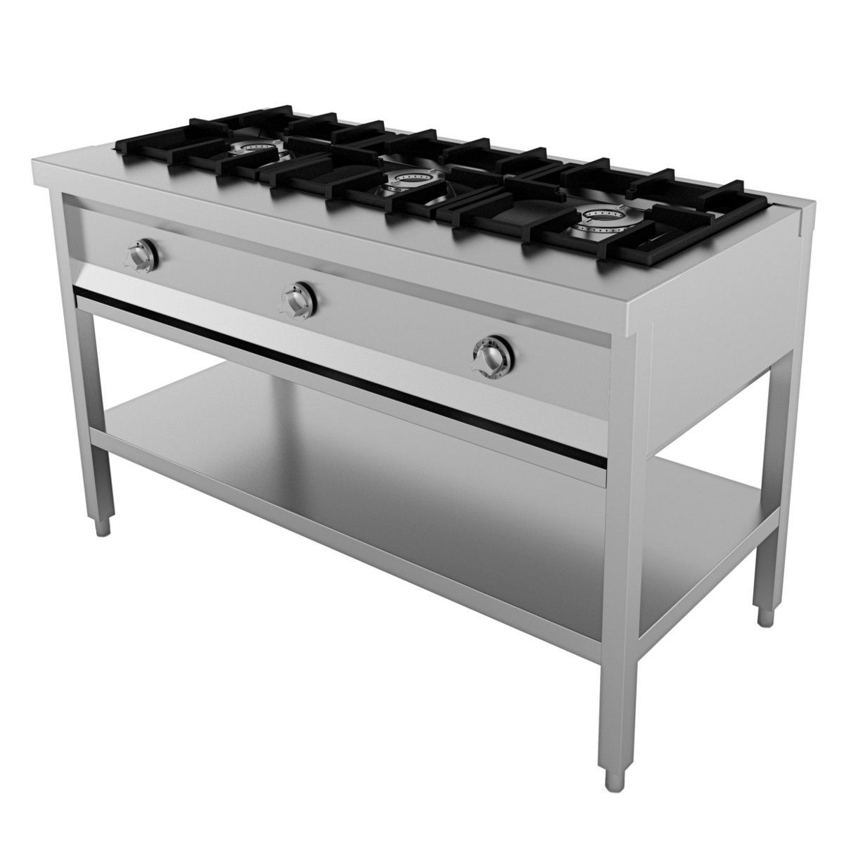 7003_0910-9886 COMBISTEEL - CUISINIERE 3 BR A GAZ
