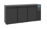 COMBISTEEL - Arrière bar réfrigérée noir 3 portes