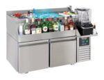 COMBISTEEL - Table réfrigérée 3 portes avec bar à cocktails