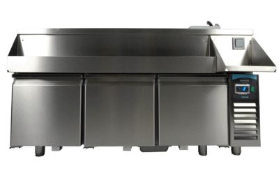 COMBISTEEL - Table réfrigérée 3 portes avec bar à cocktails