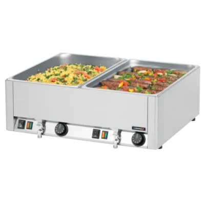 CASSELIN - Double bain-marie GN 1/1 avec 2 robinets de vidange