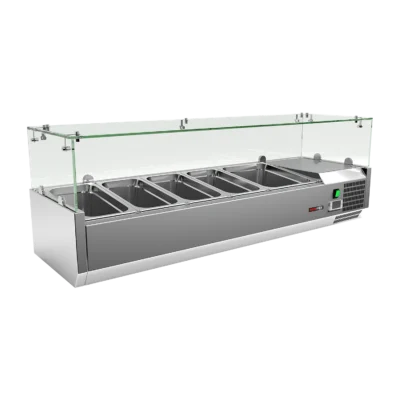 RM GASTRO - Vitrine réfrigérée de comptoir 1x GN 1/2 + 4x GN 1/3
