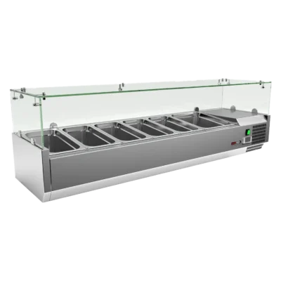 RM GASTRO - Vitrine réfrigérée de comptoir 1x GN 1/2 + 5x GN 1/3