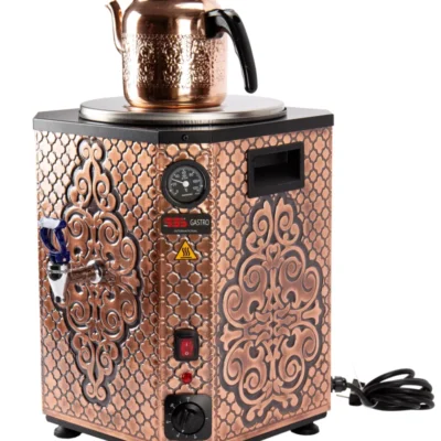 Semaver en cuivre avec flotteur automatique,1 théière / 10 Litres