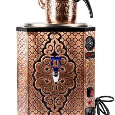Semaver en cuivre avec flotteur automatique,1 théière / 10 Litres