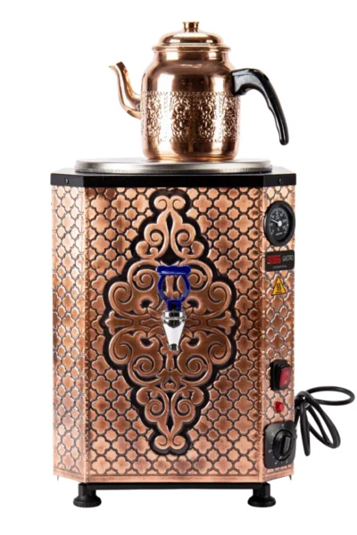 Semaver en cuivre avec flotteur automatique,1 théière / 10 Litres