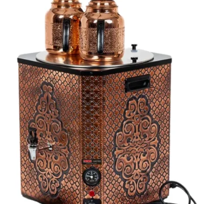 SGS - Bouilloire à thé antique / en cuivre avec système de flotteur automatique avec 1 théière 10 Litre