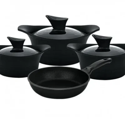 Set de Cuisson Akdeniz – 7 Pièces en Fonte d’Aluminium
