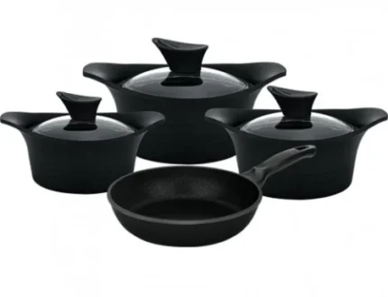Set de Cuisson Akdeniz – 7 Pièces en Fonte d’Aluminium
