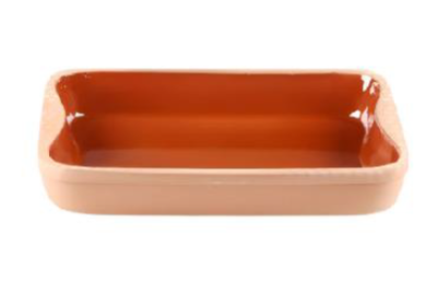 Plateau Rectangulaire en Terre Cuite 32x22cm – Plateau Verre, Snacks, Apéritifs et Plats – Durable et Élégant pour Table