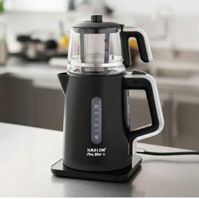 Harlem Cam Demlikli Çay Makinası / Machine à thé Harlem avec théière en verre