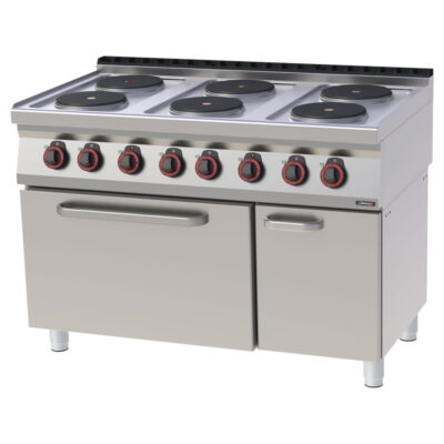 CASSELIN -Fourneau électrique 6 feux avec four électrique statique GN 2/1 120