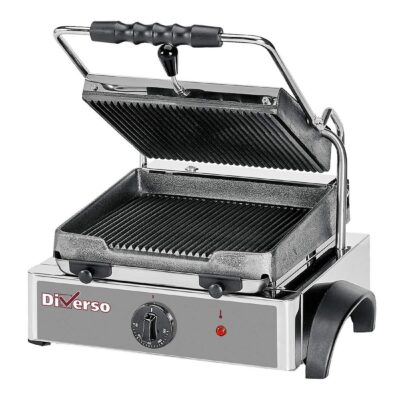 Grill panini électrique, plaques rainurées - Diamond