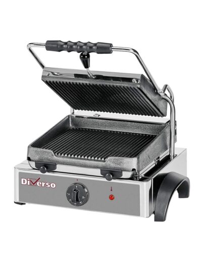 Grill panini électrique, plaques rainurées - Diamond