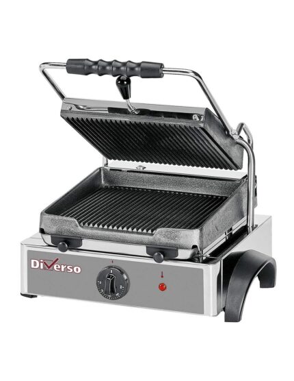 Grill panini électrique, plaques rainurées - Diamond
