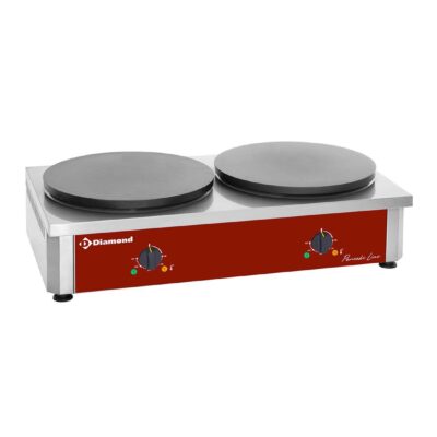 Crêpière double haut rendement, électrique, 400 émaillée - Diamond