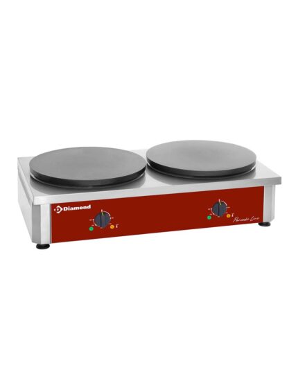 Crêpière double haut rendement, électrique, 400 émaillée - Diamond